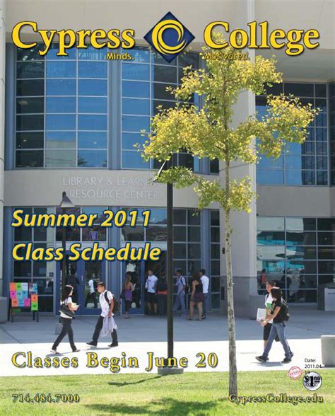 cypress schedule of classes